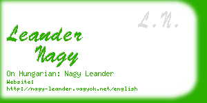 leander nagy business card